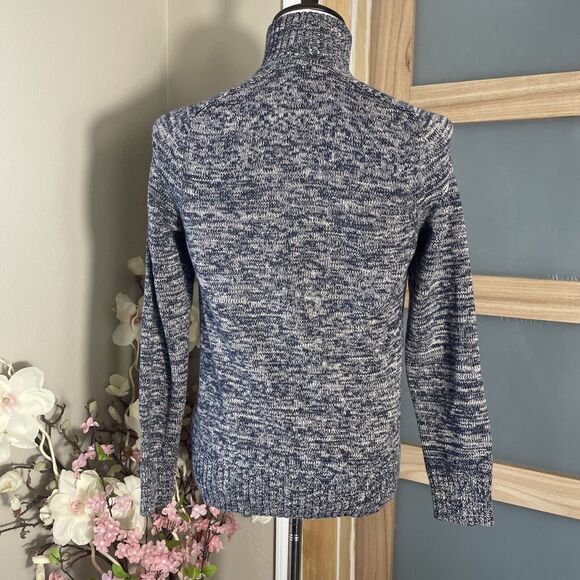 H&M LOGG Mens Pullover Sweater Multicolor Space Dye Long Sleeve Button Neck S - Picture 5 of 7